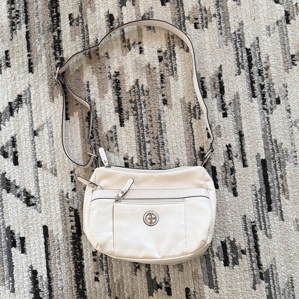 Giani Bernini Cream Crossbody Bag new